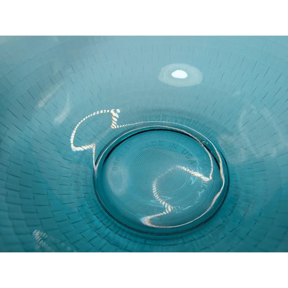 Pyrex glass peacock